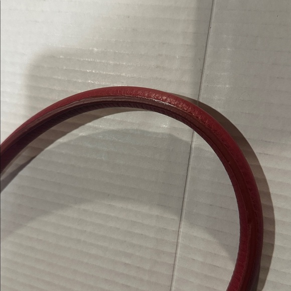 Talbots pebble soft Elegant Red Leather Handbag w gold hardware multiple pockets - Picture 14 of 14